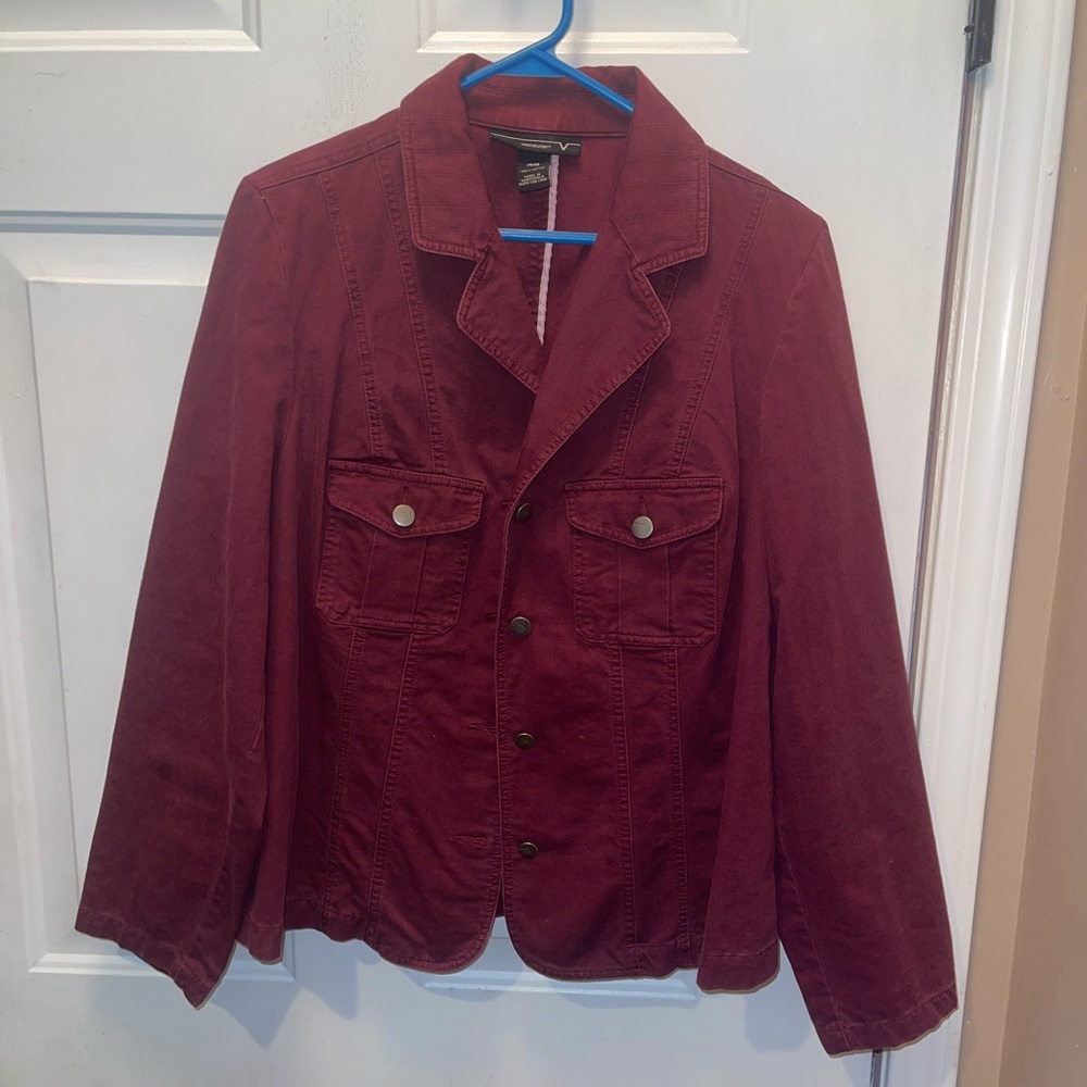 Venezia Deep burgundy Jacket EUC woman’s size 14/16
